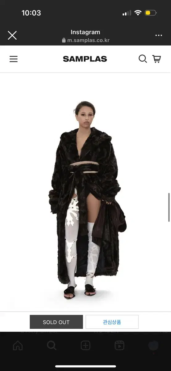 604서비스 faux fur classic robe coat